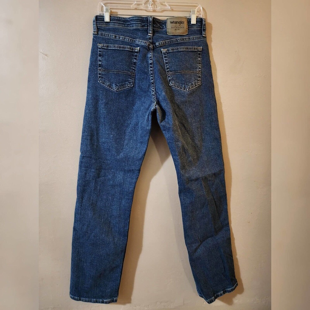 Wrangler Mens Straight Leg Jeans Size 30 x 30 Dark Blue Comfort Waist - Picture 6 of 8